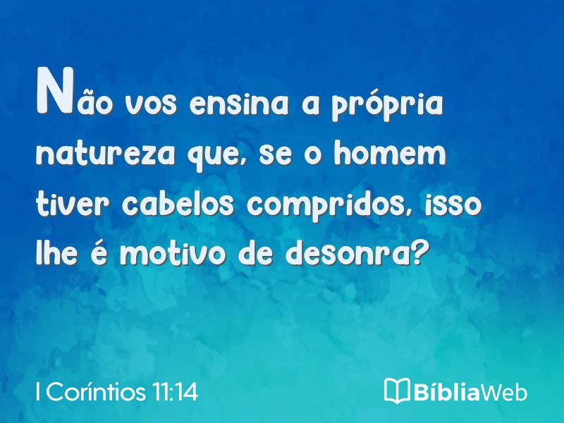 I Coríntios 11:14 em imagem para compartilhar