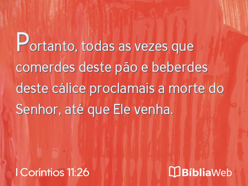 I Coríntios 11:26 em imagem para compartilhar