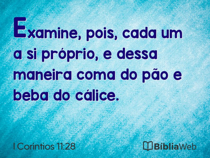 I Coríntios 11:28 em imagem para compartilhar