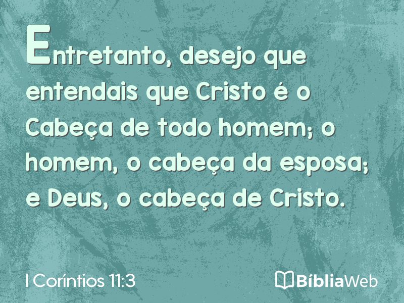 I Coríntios 11:3 em imagem para compartilhar