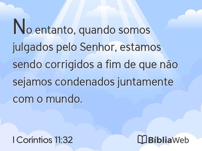 I Coríntios 11:32 em imagem para compartilhar