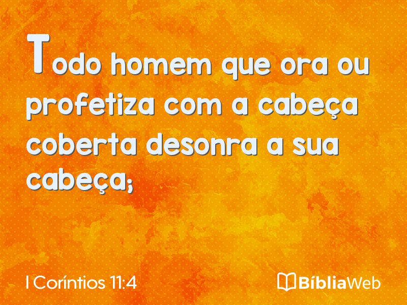 I Coríntios 11:4 em imagem para compartilhar