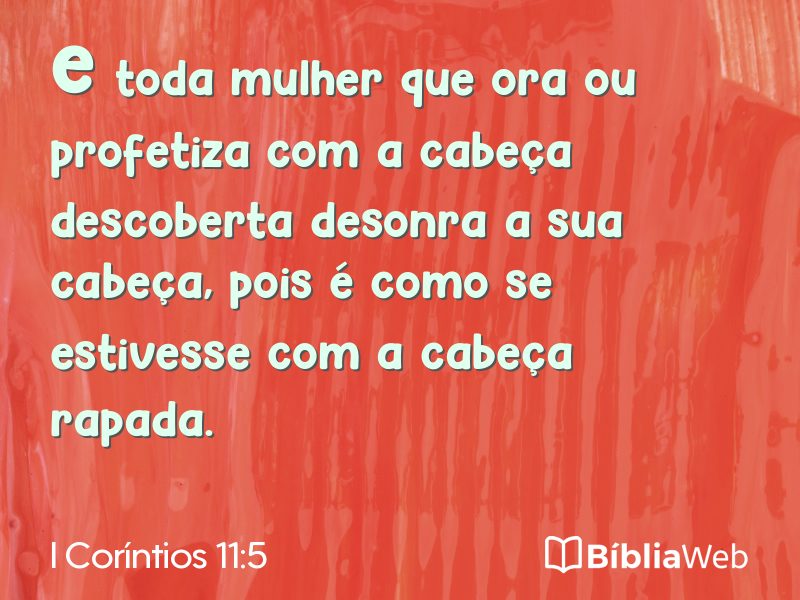 I Coríntios 11:5 em imagem para compartilhar