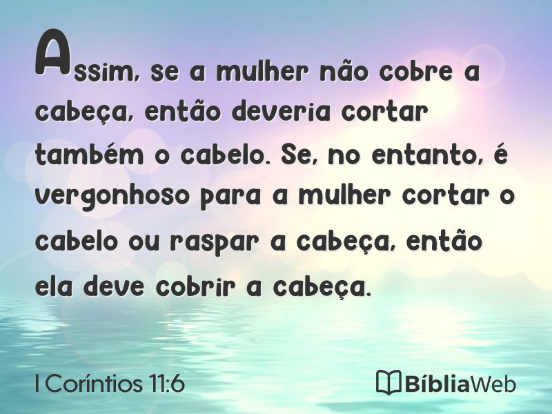 I Coríntios 11:6 em imagem para compartilhar
