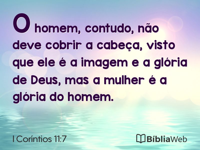 I Coríntios 11:7 em imagem para compartilhar