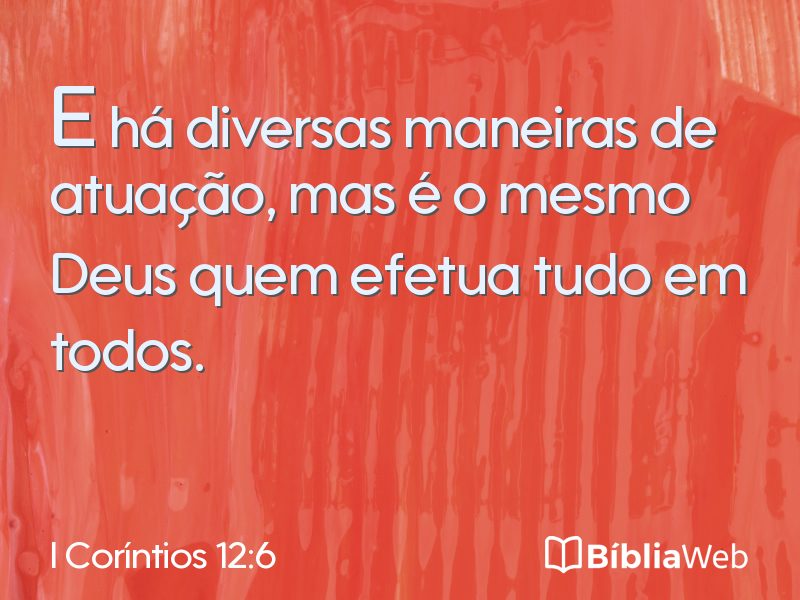 I Coríntios 12:6 em imagem para compartilhar