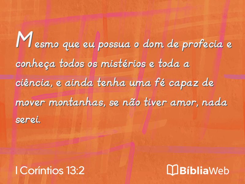 I Coríntios 13:2 em imagem para compartilhar