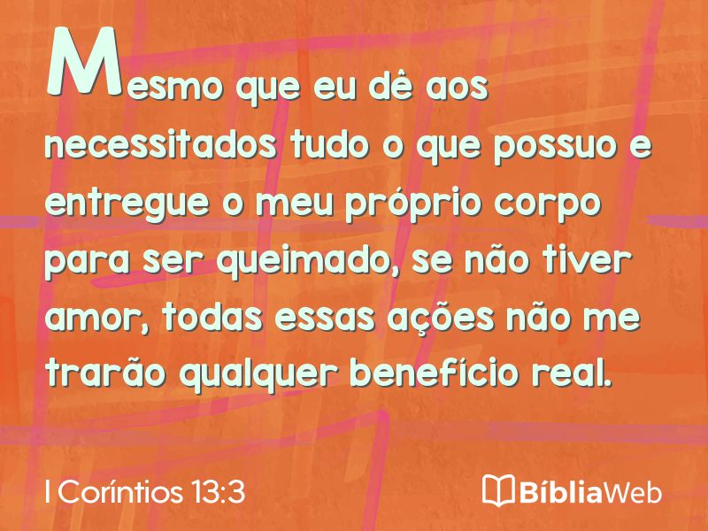 I Coríntios 13:3 em imagem para compartilhar