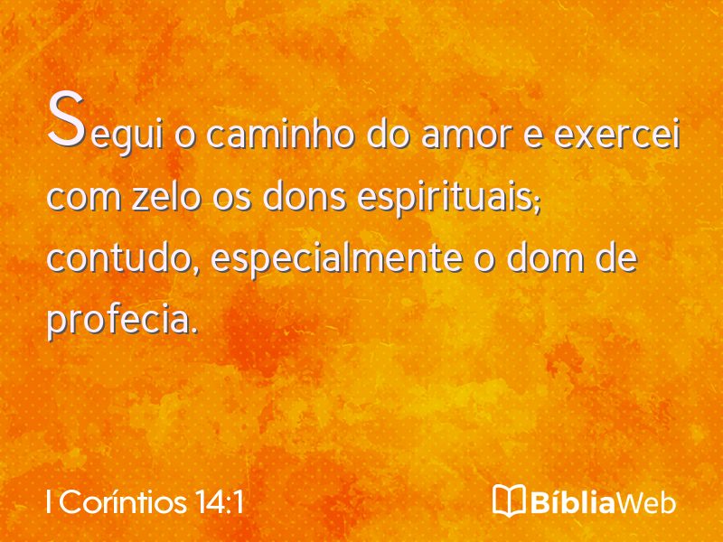 I Coríntios 14:1 em imagem para compartilhar