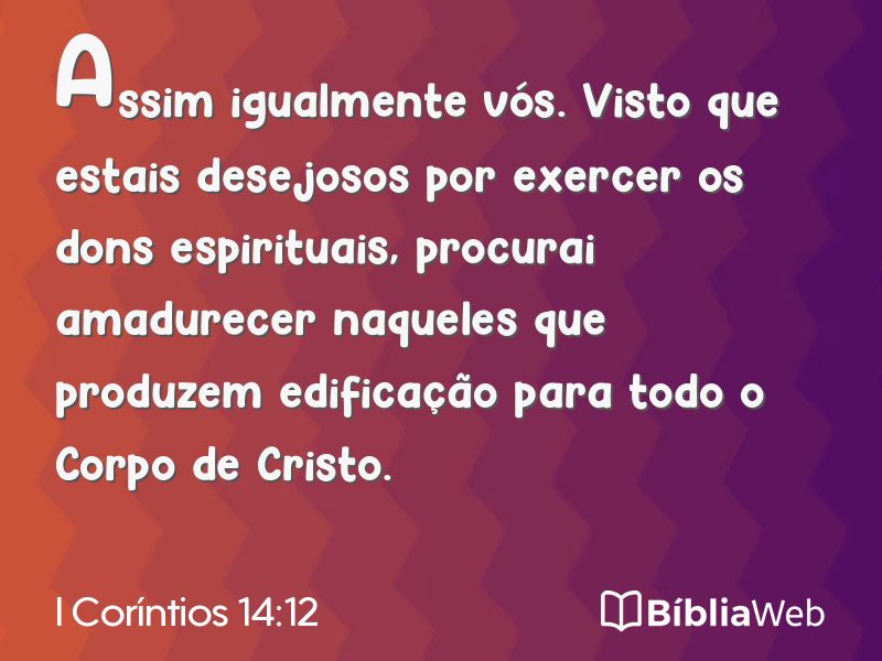 I Coríntios 14:12 em imagem para compartilhar