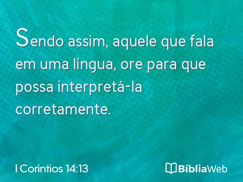 I Coríntios 14:13 em imagem para compartilhar