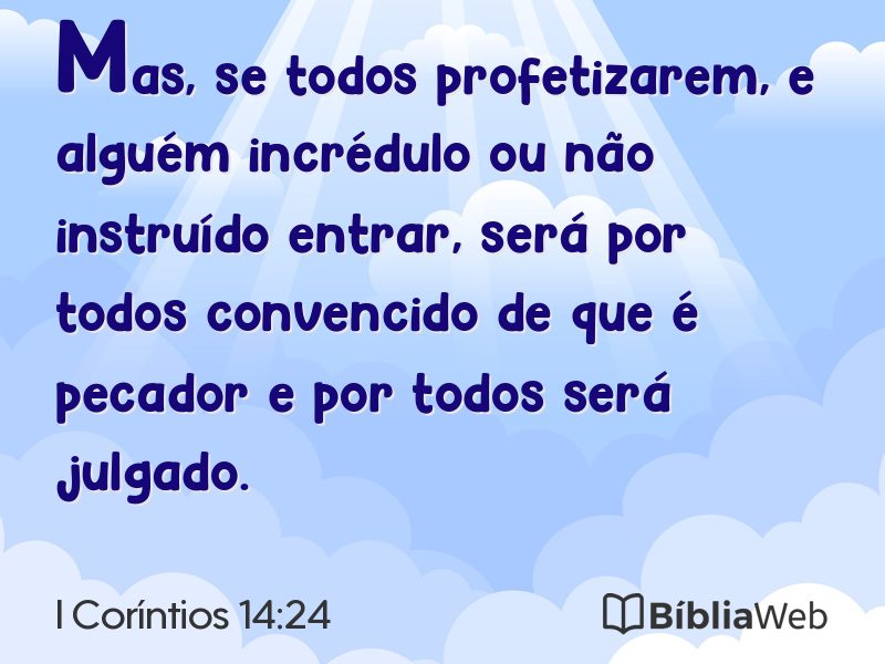 I Coríntios 14:24 em imagem para compartilhar