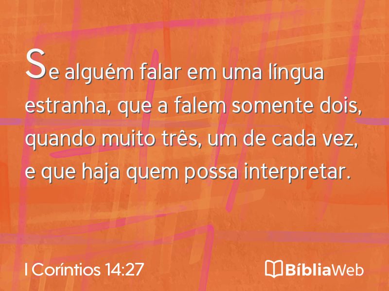 I Coríntios 14:27 em imagem para compartilhar