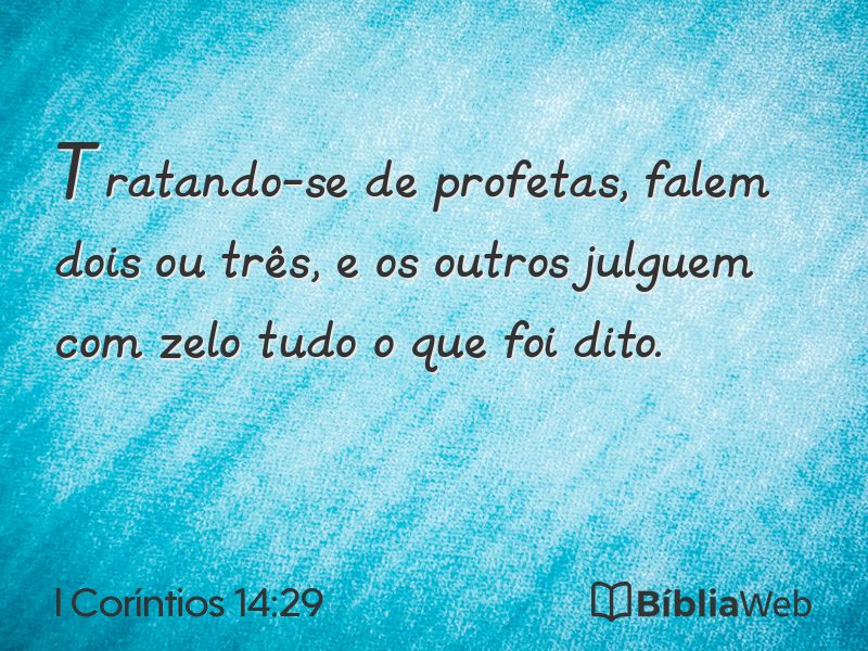I Coríntios 14:29 em imagem para compartilhar