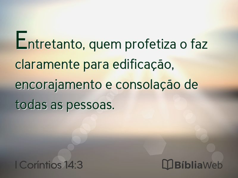 I Coríntios 14:3 em imagem para compartilhar