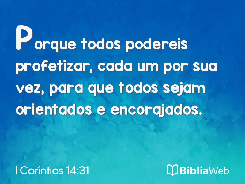 I Coríntios 14:31 em imagem para compartilhar