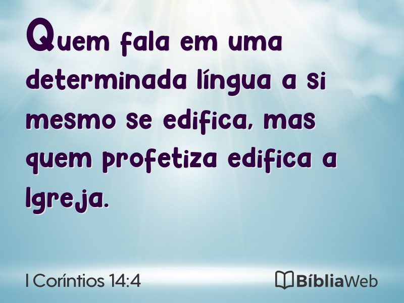 I Coríntios 14:4 em imagem para compartilhar