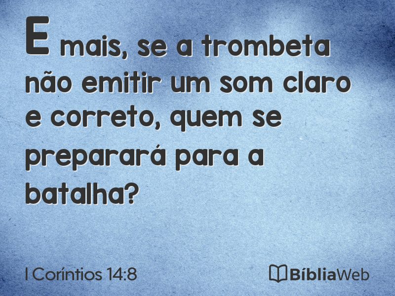 I Coríntios 14:8 em imagem para compartilhar