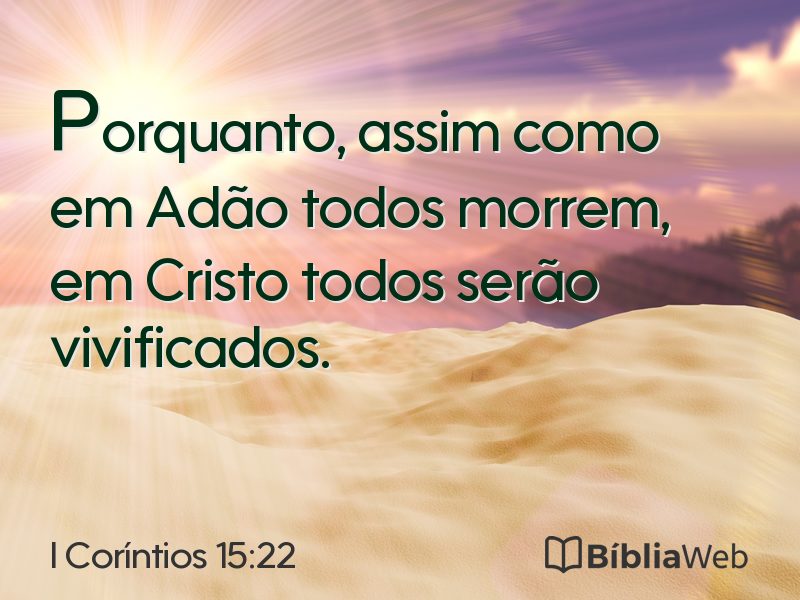 I Coríntios 15:22 em imagem para compartilhar