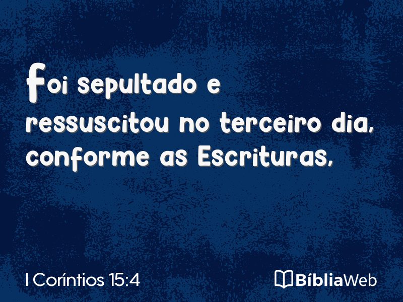 I Coríntios 15:4 em imagem para compartilhar