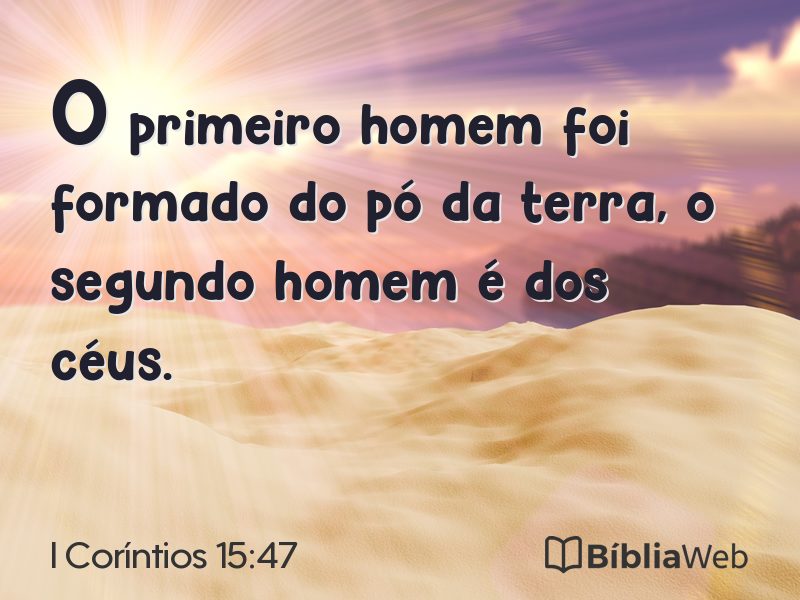 I Coríntios 15:47 em imagem para compartilhar