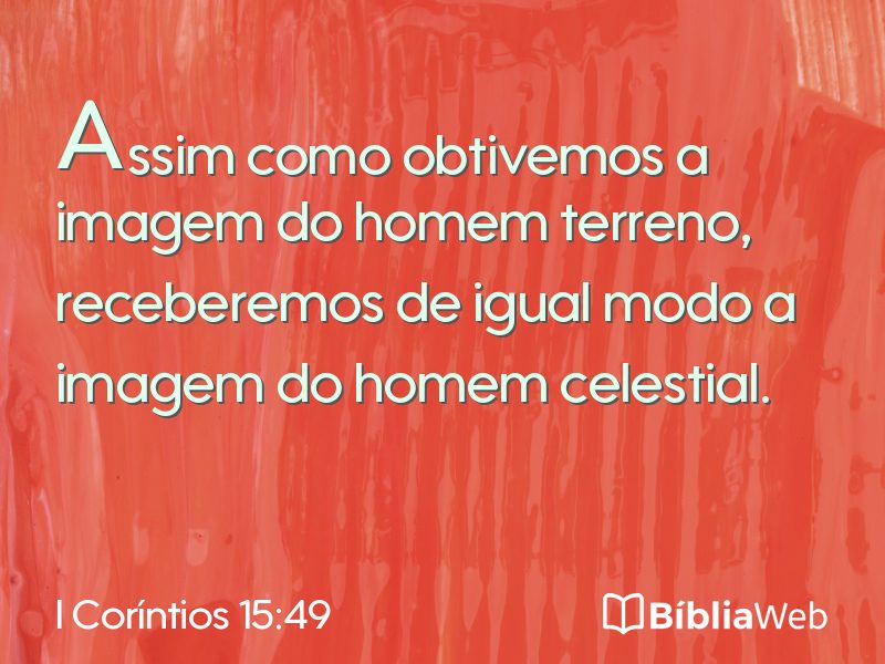 I Coríntios 15:49 em imagem para compartilhar