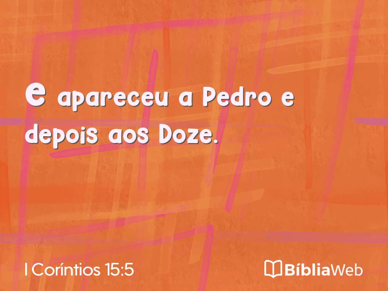 I Coríntios 15:5 em imagem para compartilhar