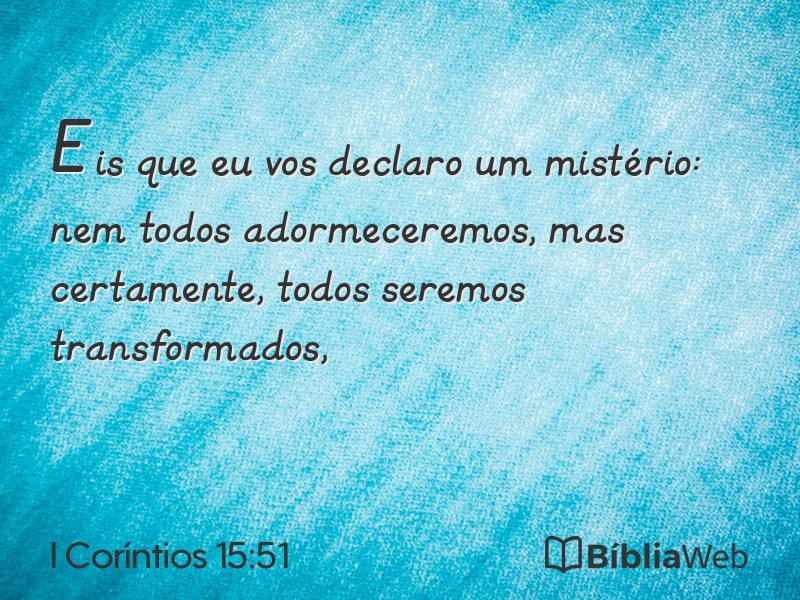 I Coríntios 15:51 em imagem para compartilhar