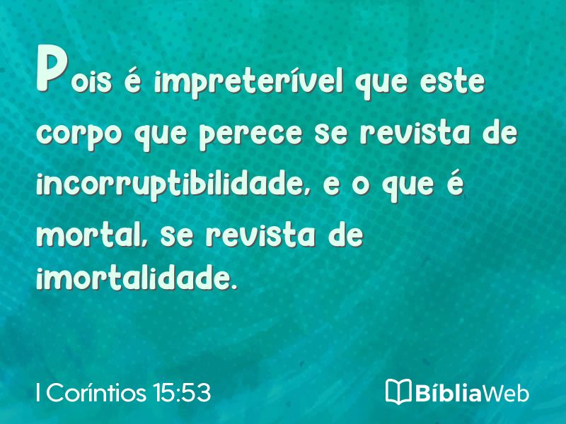 I Coríntios 15:53 em imagem para compartilhar