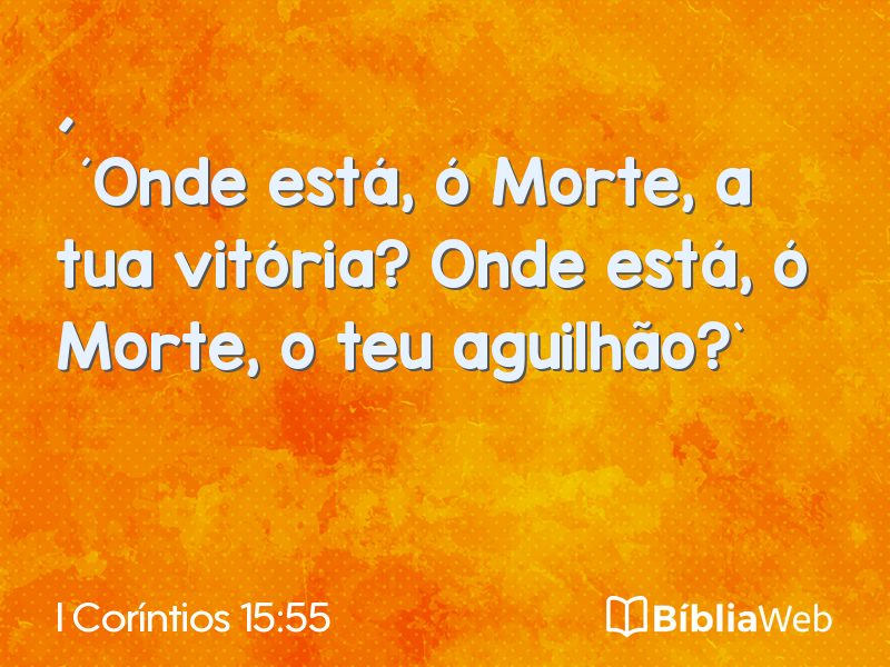 I Coríntios 15:55 em imagem para compartilhar