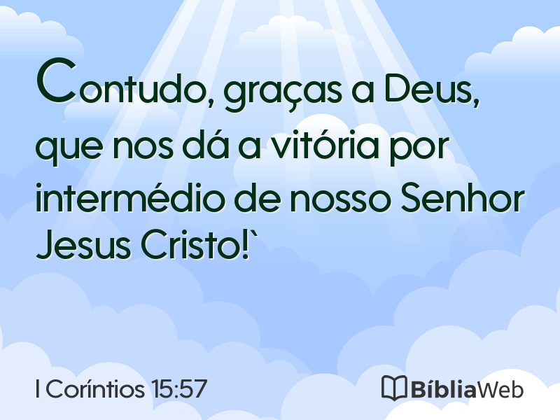 I Coríntios 15:57 em imagem para compartilhar