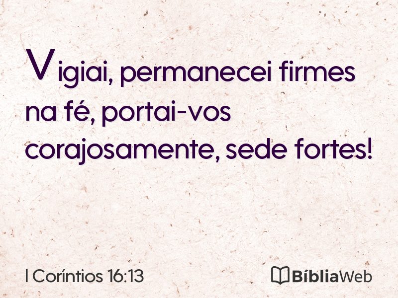 I Coríntios 16:13 em imagem para compartilhar
