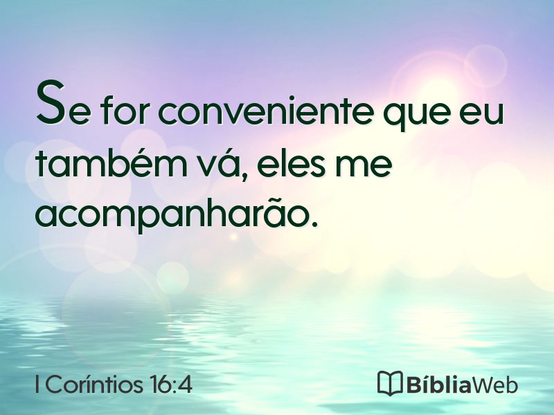 I Coríntios 16:4 em imagem para compartilhar