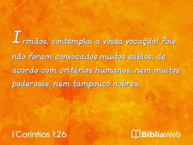 I Coríntios 1:26 em imagem para compartilhar