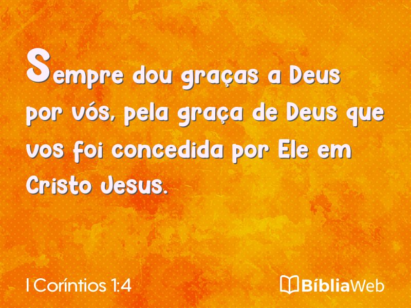 I Coríntios 1:4 em imagem para compartilhar