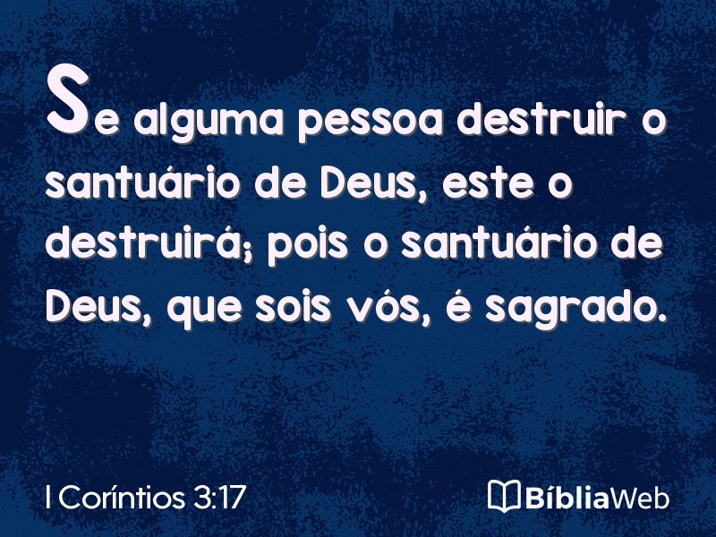 I Coríntios 3:17 em imagem para compartilhar