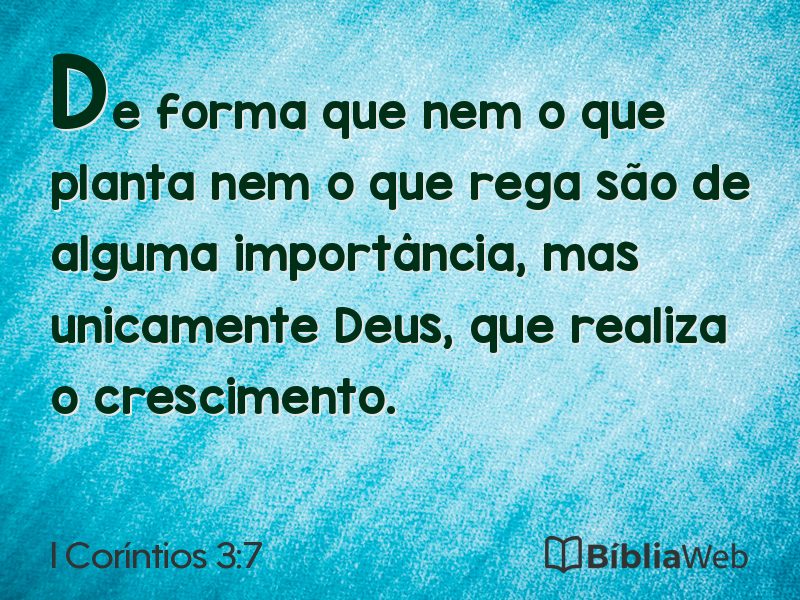 I Coríntios 3:7 em imagem para compartilhar
