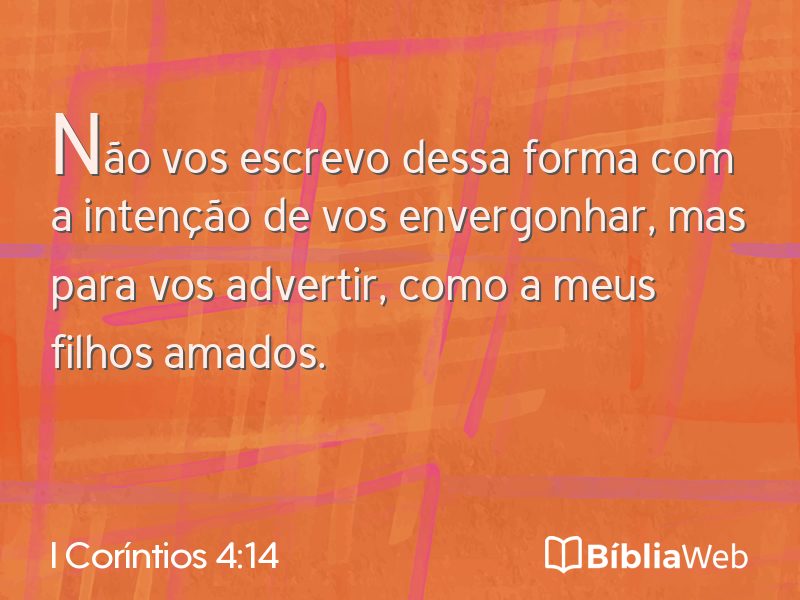 I Coríntios 4:14 em imagem para compartilhar
