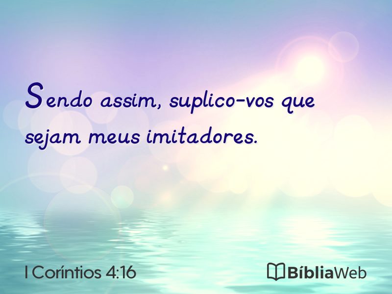 I Coríntios 4:16 em imagem para compartilhar