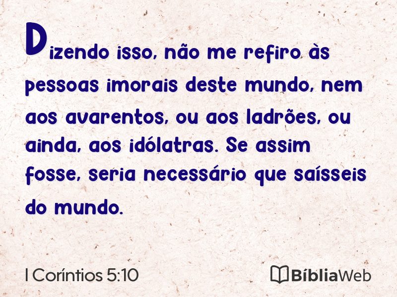 I Coríntios 5:10 em imagem para compartilhar