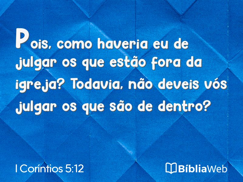 I Coríntios 5:12 em imagem para compartilhar