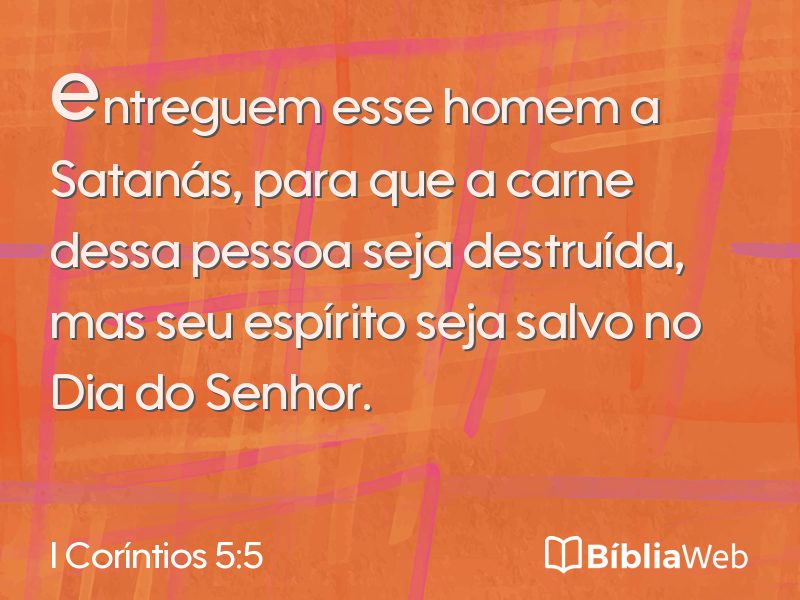 I Coríntios 5:5 em imagem para compartilhar