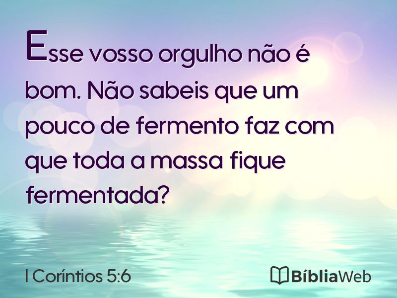 I Coríntios 5:6 em imagem para compartilhar