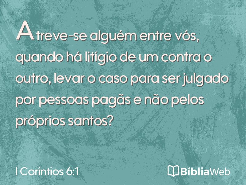 I Coríntios 6:1 em imagem para compartilhar