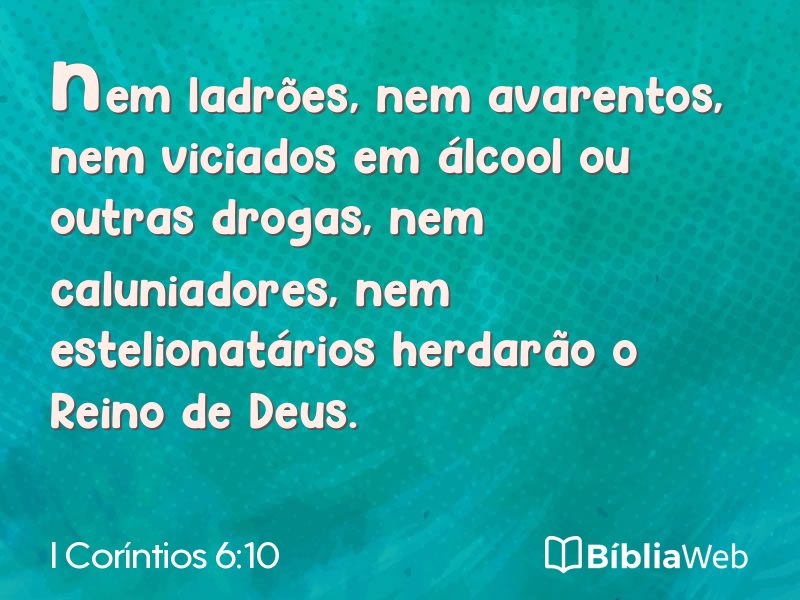 I Coríntios 6:10 em imagem para compartilhar