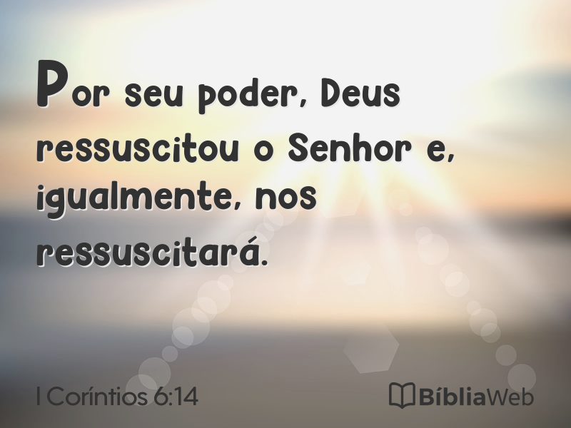 I Coríntios 6:14 em imagem para compartilhar