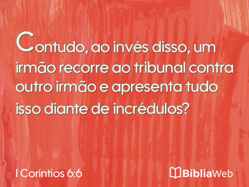 I Coríntios 6:6 em imagem para compartilhar
