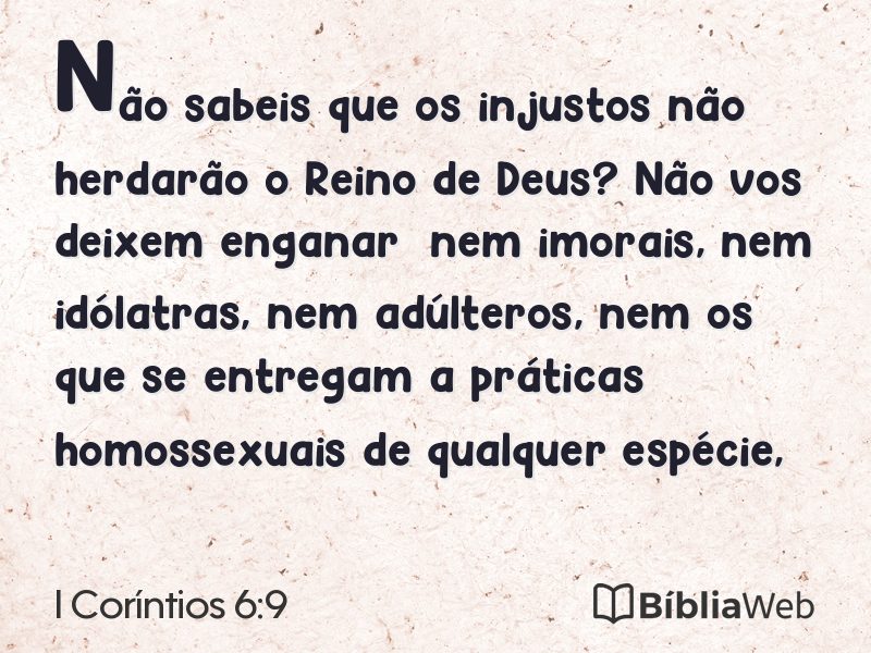 I Coríntios 6:9 em imagem para compartilhar