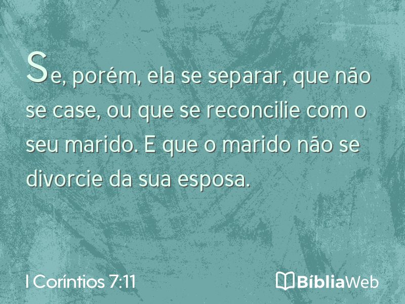 I Coríntios 7:11 em imagem para compartilhar