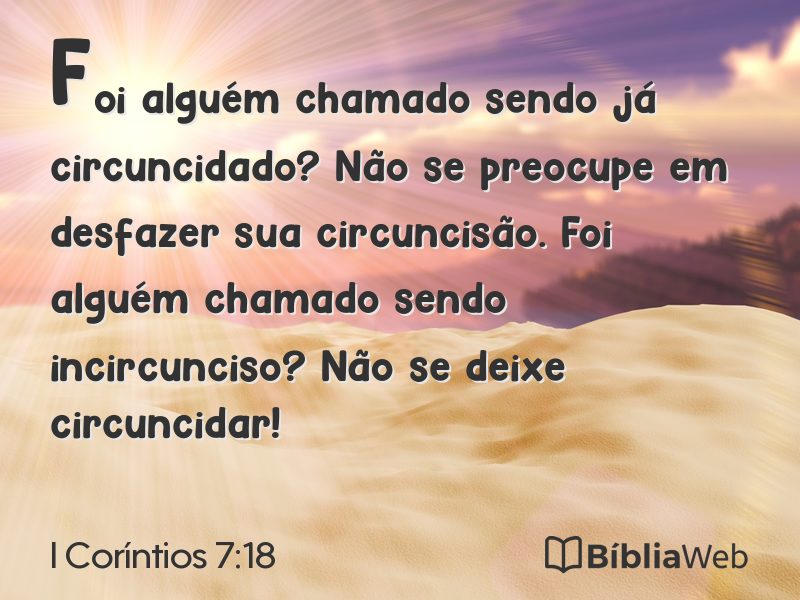 I Coríntios 7:18 em imagem para compartilhar